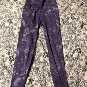 All in Motion Dark Purple Patterned Leggings